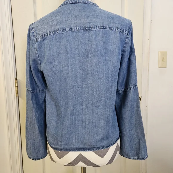 Velvet Heart Long-Sleeved Denim Shirt - Picture 2 of 5